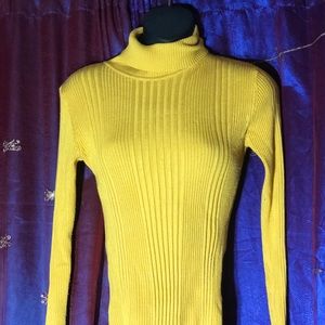 Yellow turtleneck
